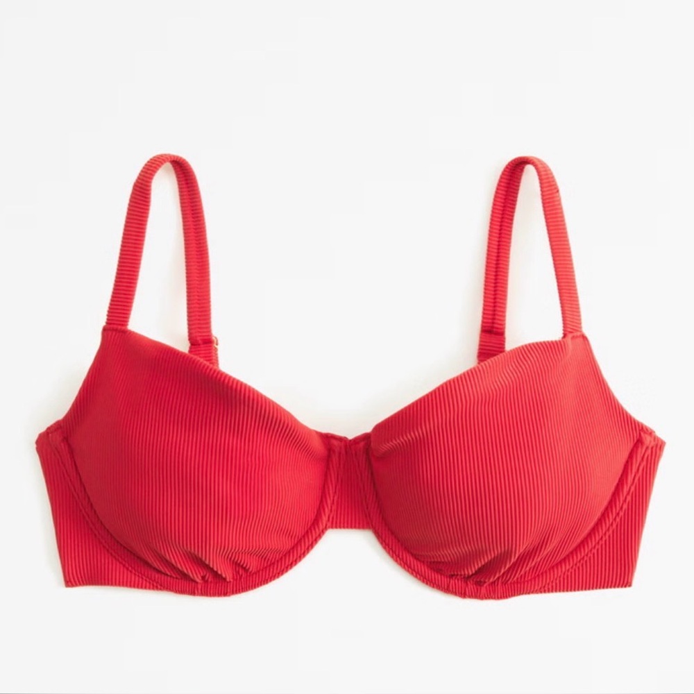 NWT- Abercrombie 90s Underwire Bikini Top - color garnet